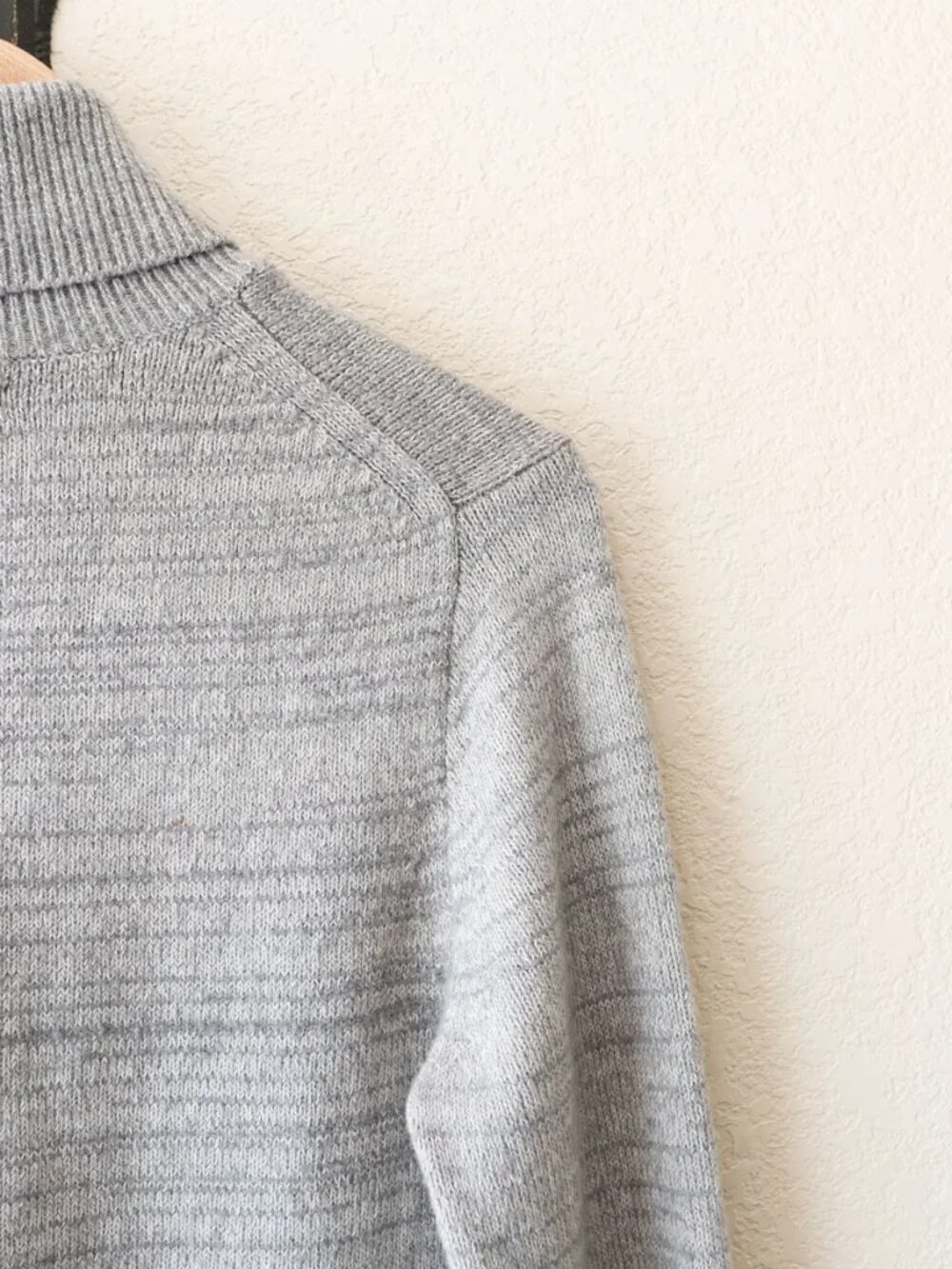 J Crew Mercantile Gray Turtleneck Sweater M Wool Blend Knit Cozy Winter